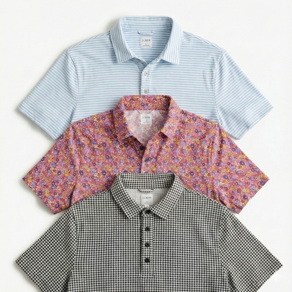 J. Crew 3-Pack Performance Classic Fit Polos L - Picture 8 of 8